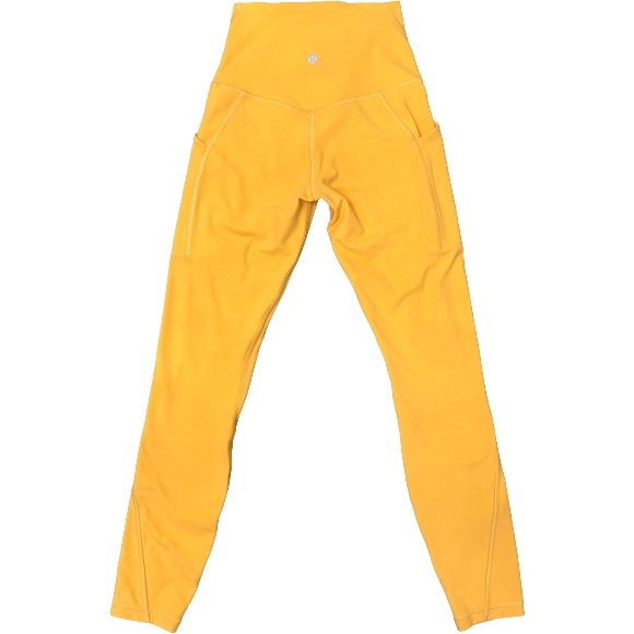 Lululemon Wunder Train High-Rise Crop with Pockets 23” Sundrenched Yellow Size 2 - Picture 1 of 11